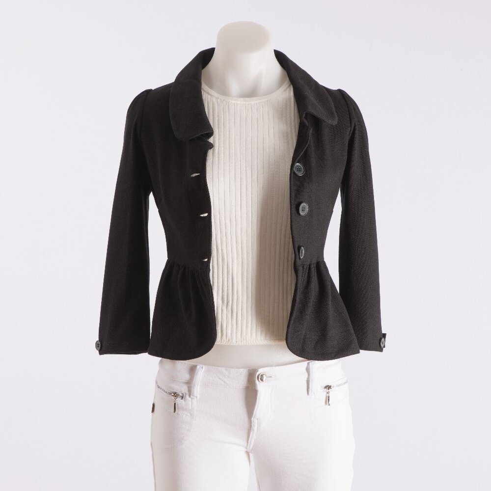 H&M Black Peplum Jacket US XS (Best for XXS Fit)